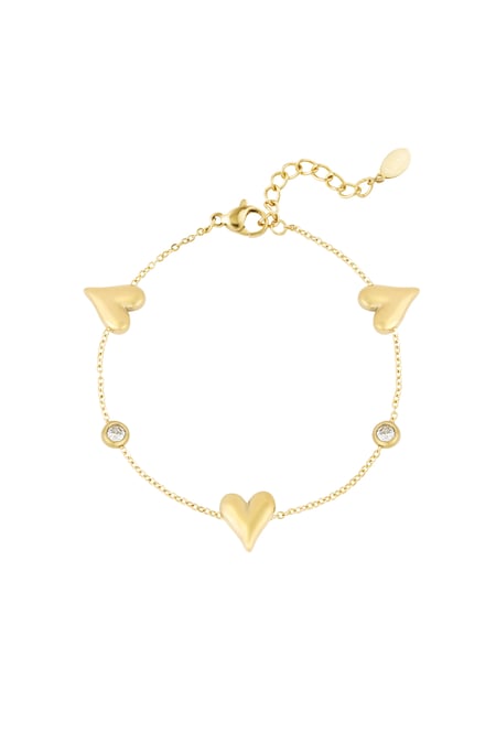 Gleaming love bracelet - Gold color