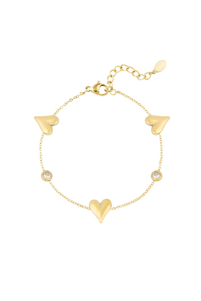 Gleaming love bracelet - Gold color 