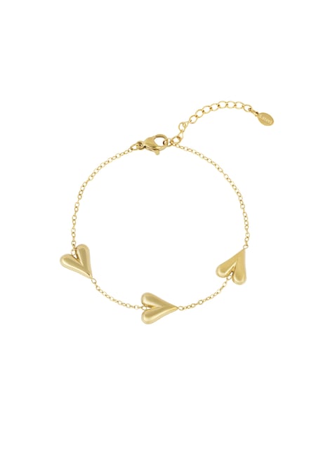 Bracciale Hearts Day - Colore oro