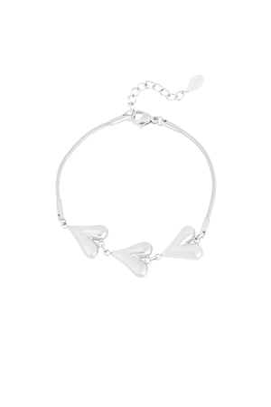 Bracciale cuori spiegati - Colore argento h5 