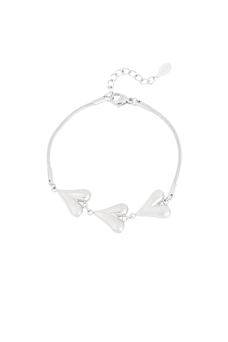 Hearts unfolded bracelet - Silver color