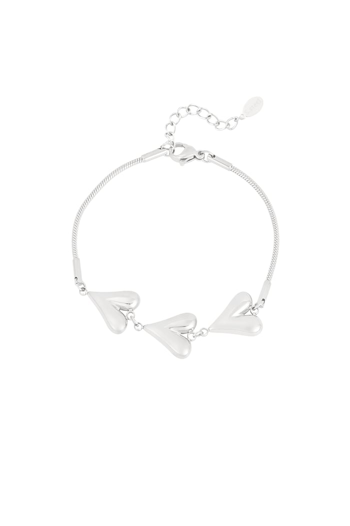 Bracciale cuori spiegati - Colore argento 