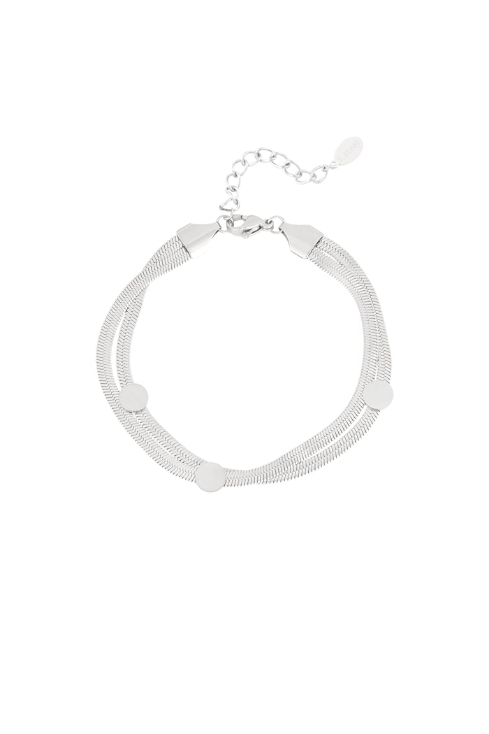 Flat & chic bracelet - Silver color 