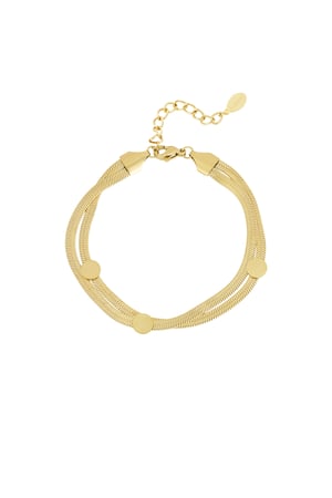 Flat & chic bracelet - Gold color h5 