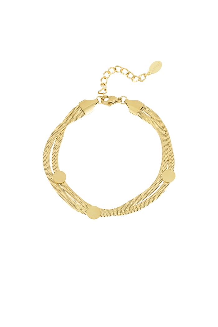 Flat & chic bracelet - Gold color 