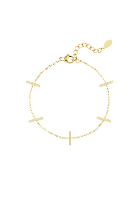 Bracelet with bars - Gold color