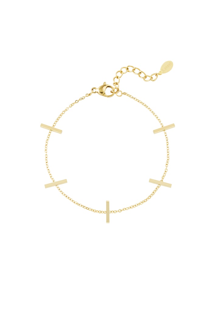 Bracelet with bars - Gold color 