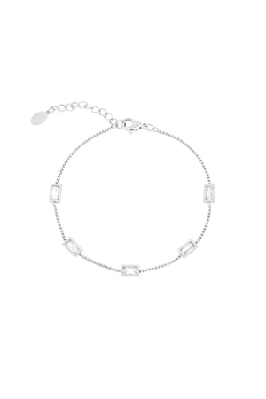 Braccialetto luminoso con diamanti - Colore argento  h5 