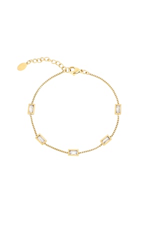 Pulsera con brillo de diamantes - Color dorado  h5 