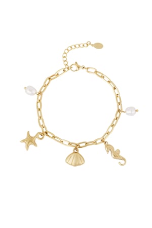 Armband mit Strandanhängern - Goldfarben h5 