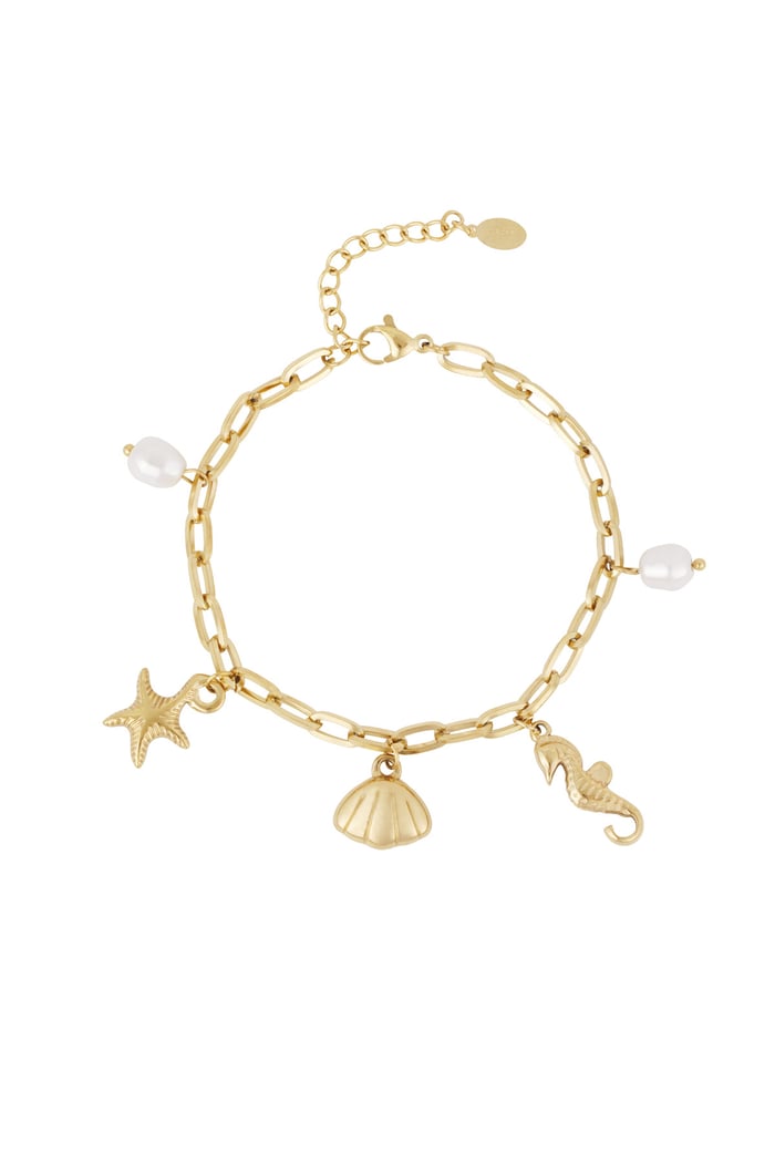 Armband mit Strandanhängern - Goldfarben 