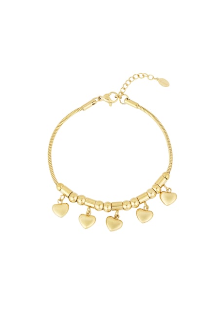 Pulsera Love Love Love - color dorado