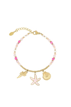 Bracelet pink beach babe - Rose gold color h5 