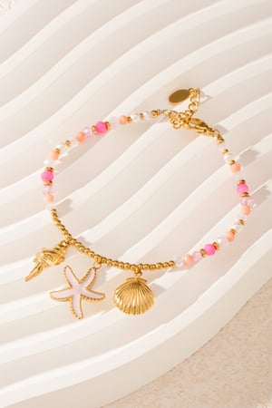 Bracelet pink beach babe - Rose gold color h5 Picture5