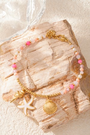 Bracelet pink beach babe - Rose gold color h5 Picture4