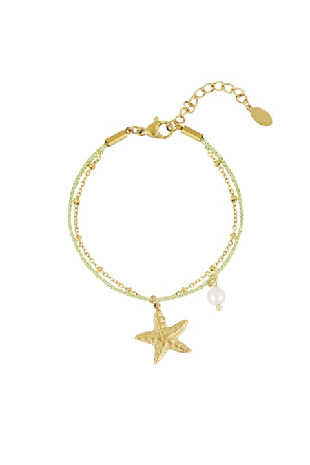 Bracelet starfish pearl - Gold color