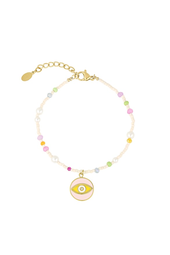 All eyes on you Armband - Rosa multi