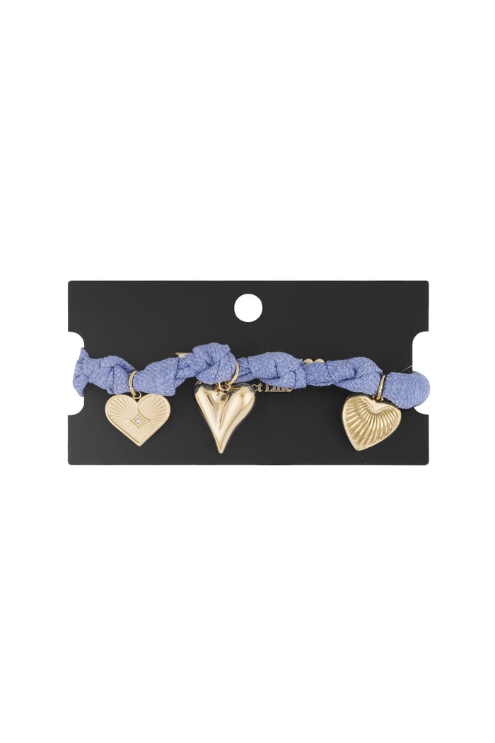 Bracciale color bliss heart - Colore oro blu Immagine3