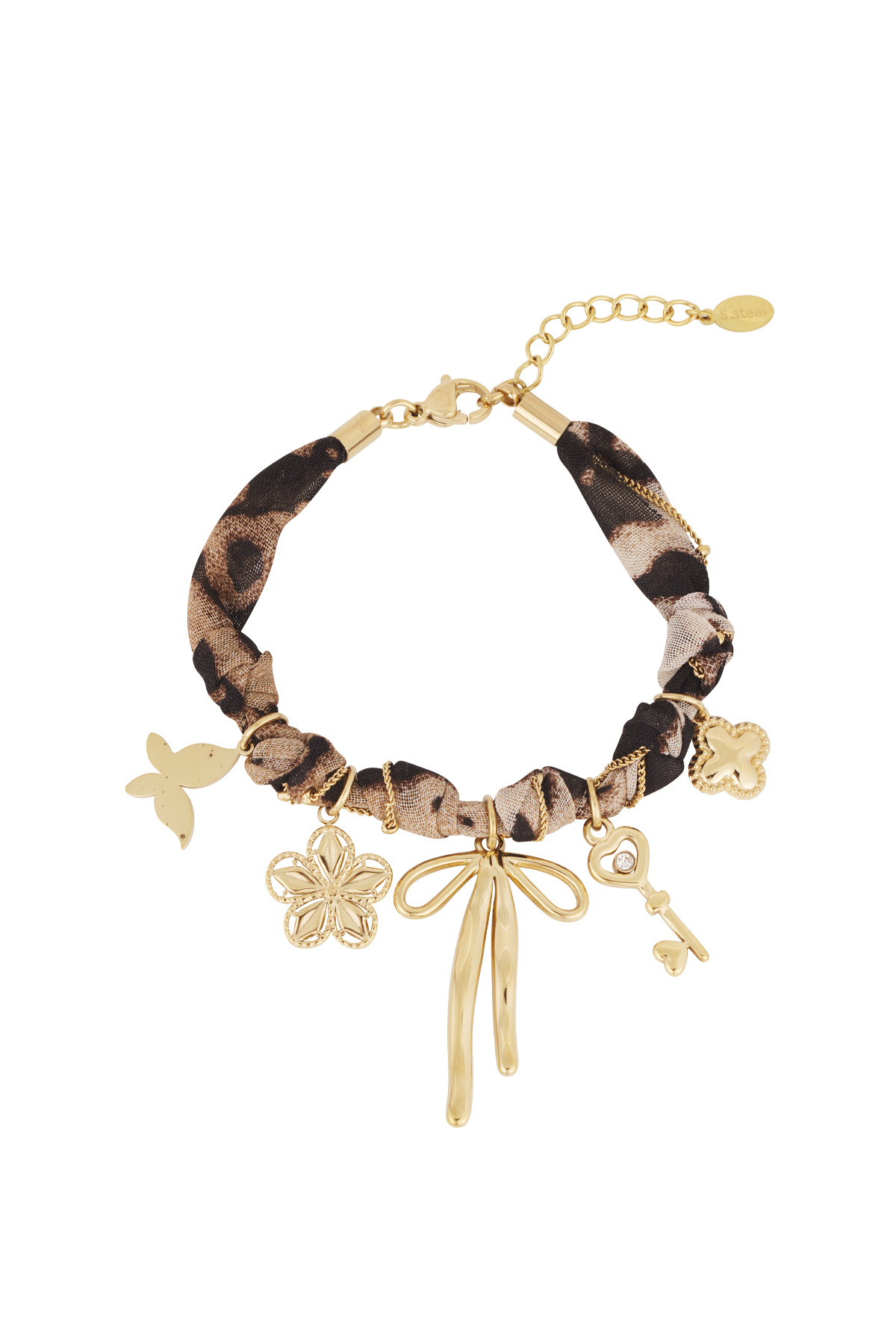Leopar Trend Bileklik - Altın