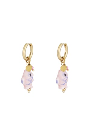 Fish vibe earrings - Rose gold color h5 