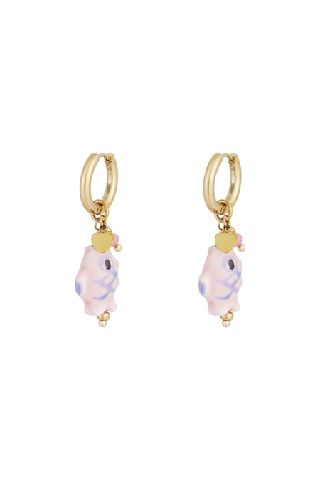 Fish vibe earrings - Rose gold color 2