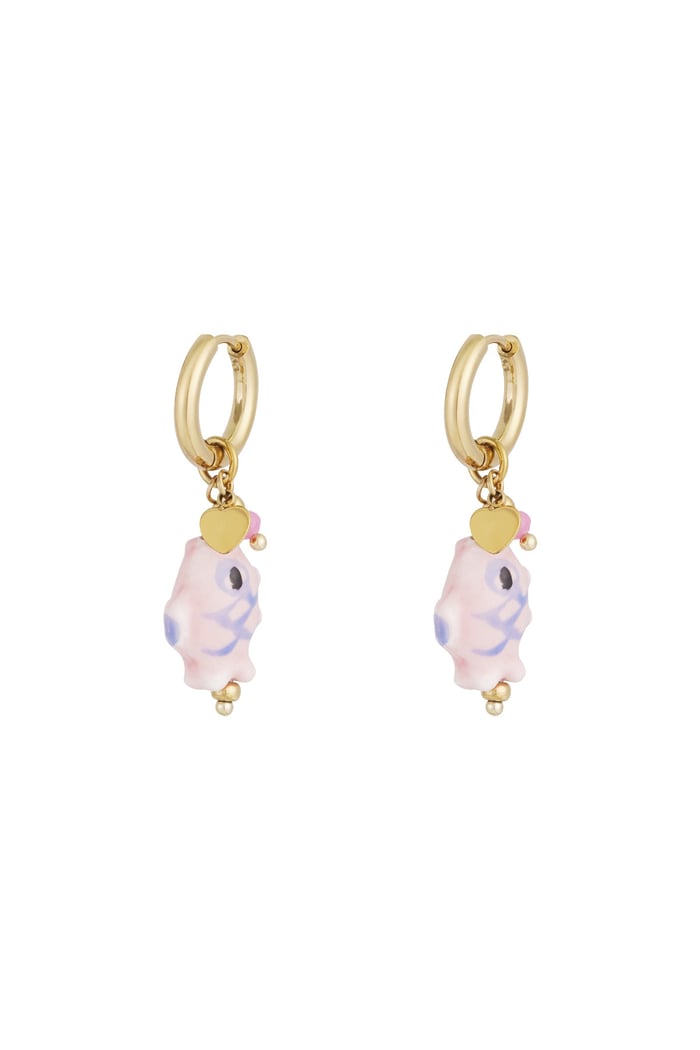 Fish vibe earrings - Rose gold color 