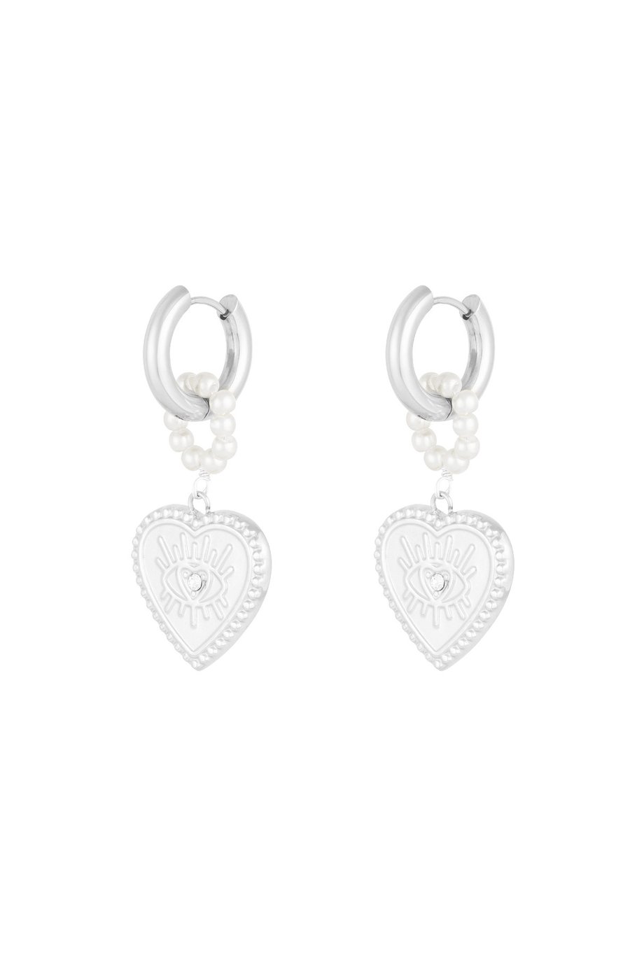 boucles d'oreilles coeurs charmantes - couleur or