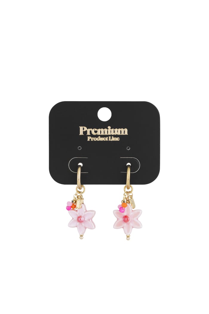 Earrings magic flower - Gold color Picture3