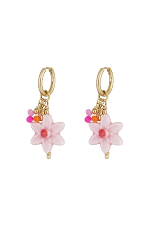 Earrings magic flower - Gold color h5 