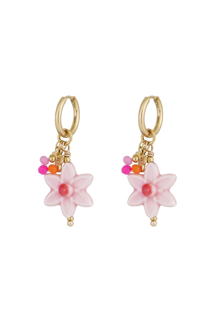 Earrings magic flower - Gold color 