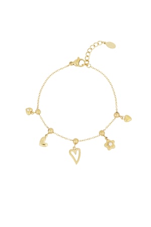 Adore charms bracelet - Gold color h5 