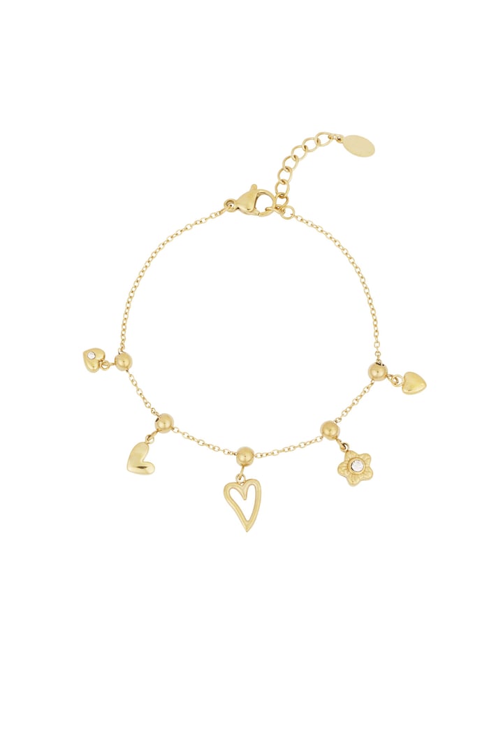 Adore charms bracelet - Gold color 