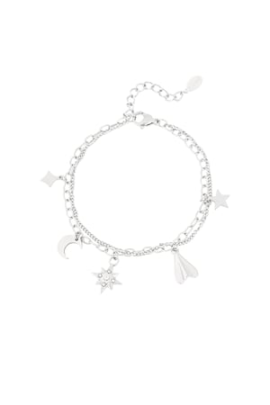 Charm bracelet heavenly hue - Silver color h5 