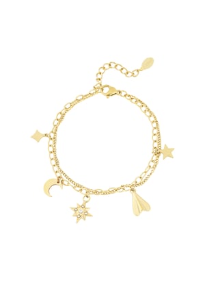 Charm bracelet heavenly hue - Gold color h5 