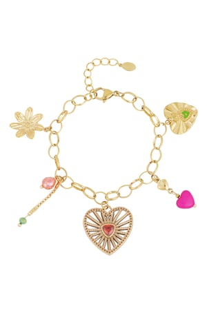 Pulsera Charms encantadora - color dorado h5 