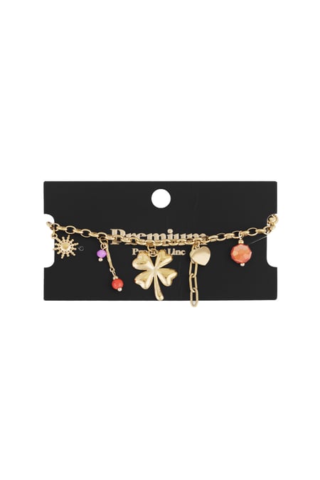 Good luck babe charm bracelet - Gold color