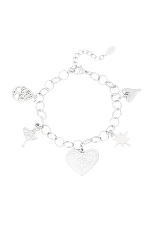 Heartfelt sparkle bracelet - Silver color h5 