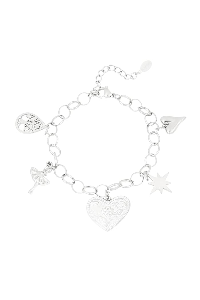 Heartfelt sparkle bracelet - Silver color 