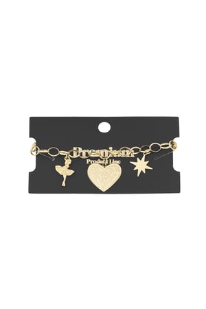 Heartfelt sparkle bracelet - Gold color h5 Picture3