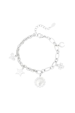 Celestial charms bracelet - Silver color h5 