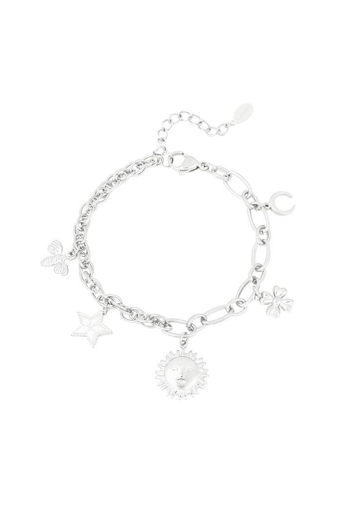 Celestial charms bracelet - Silver color 