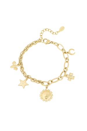 Armband mit himmlischen Anhängern - Goldfarben h5 