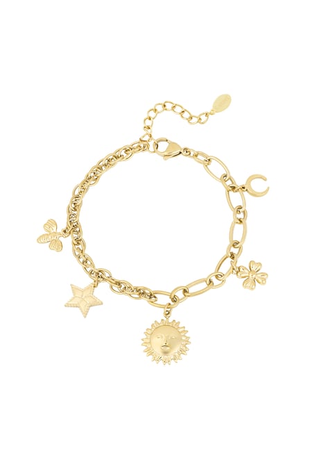 Pulsera de dijes celestiales - Color dorado