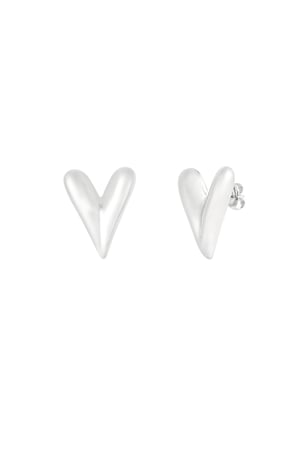 Large hearts - Silver color h5 