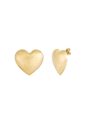 Hearts Earrings - Gold color h5 