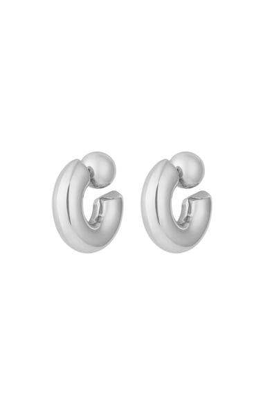 304S.steel Hoop Earrings circle Casual Daily Simple Series Women's jewelry h5 