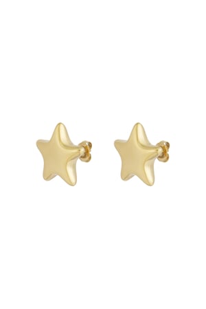 Star earrings - Gold color h5 