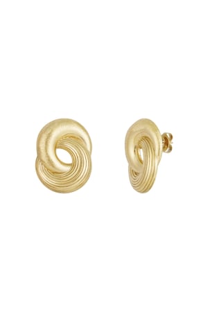 Infinity twist Earrings - Gold color h5 