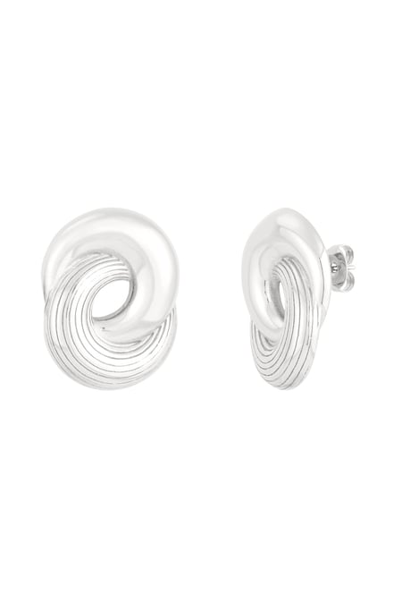 Connected earrings - Silver color