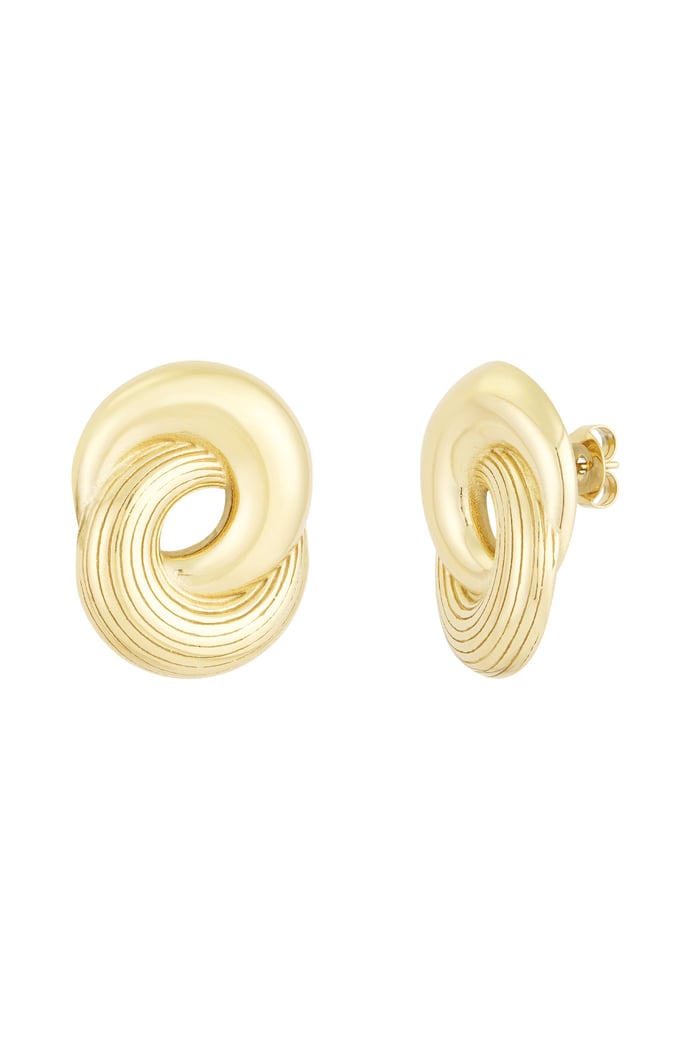 Circle fusion earrings - Gold color 